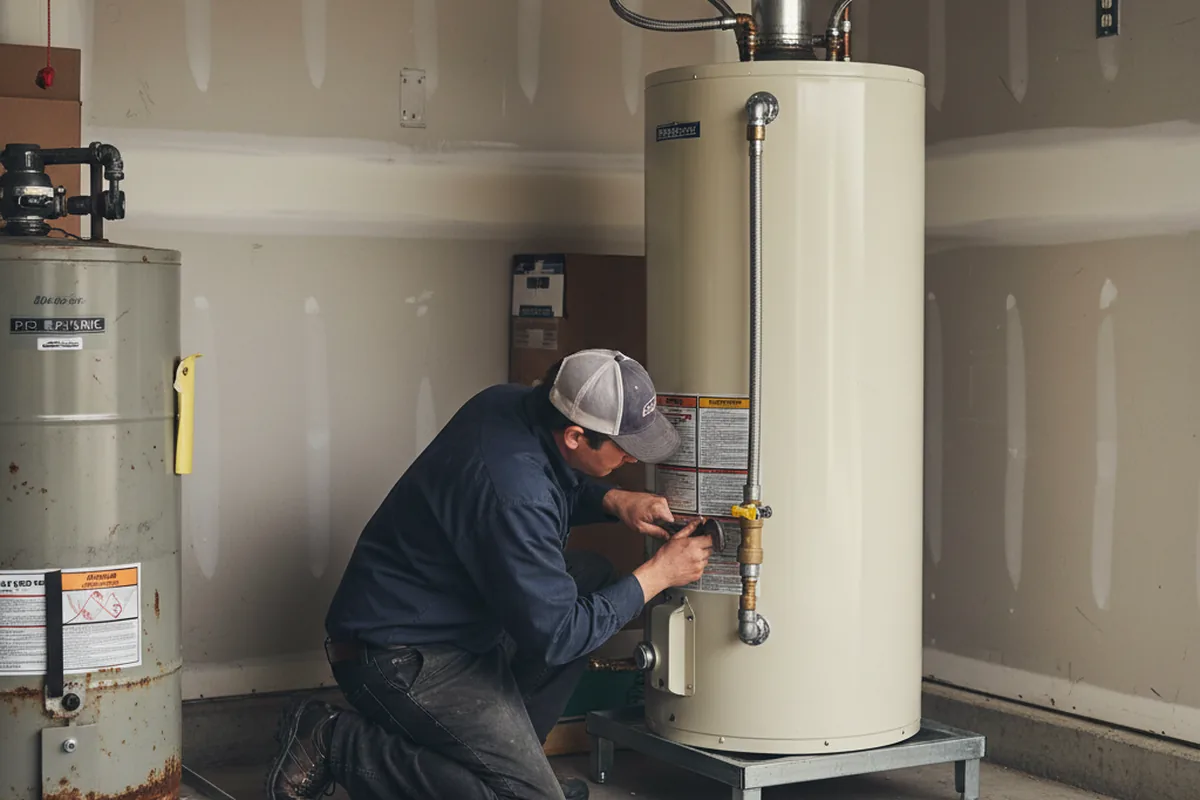 Water heater and shutoff valve replacement in Grapeview