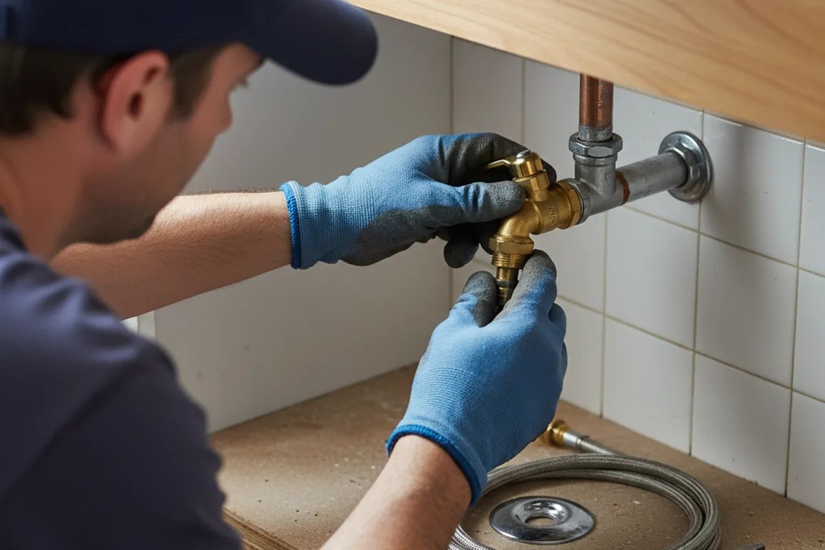 Shutoff valve and fitting work during Faucet and Fixture Repair in Grapeview